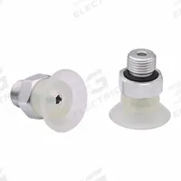 SCHMALZ Vacuum Pad Assembly: Flat, M5 Vacuum Port, 16.8 mm Pad Dia, Food Grade Silicone Rubber, 55 A (MPN 10.01.01.14167). Key specifications — attr1019136: 10.01.01.14167; attr1019138: SCHMALZ; attr1019139: 55 A.