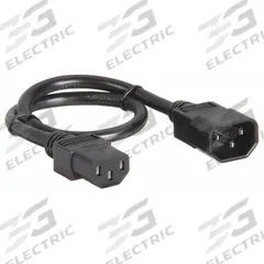 APPROVED VENDOR Power Cord: 1 1/2 ft Lg, 3/18, C14 Plug, C13 Receptacle, SJT, PVC, 10 A Current (MPN 5XFR9ID). Key specifications — Brand: APPROVED VENDOR; Jacket Material: PVC.