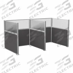 VERSARE Cubicle Kit: 72 in Overall Ht, 72 in Overall Wd, 5 Panels, Charcoal Gray (MPN 1859607). Key specifications — Panel Color: Charcoal Gray; Brand: VERSARE; Panel Material: Fabric; Window Style: Fluted.