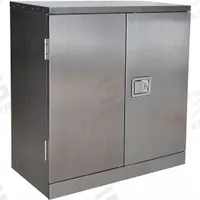 APPROVED VENDOR Wall Cabinet: 30 in x 12 in x 30 in, Solid, 1 Fixed Shelf, Paddle Handle & Keyed (MPN 6MNU8). Key specifications — Duty Rating: Heavy Duty; Cabinet Material: Stainless Steel; Assembled: Unassembled; Cabinet Color: Gray; Brand: APPROVED VENDOR.