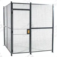 WIRECRAFTERS Partition Cage: 8 ft W x 8 ft D 8 ft H, Gray, 4 Sides, Powder-Coated (MPN 884CRW). Key specifications — attr1283235: Yes; attr1283272: WIRECRAFTERS; attr1283267: Welded; attr1283268: Complete Wire Security Cages; attr1283246: Keyed Different Cylinder; attr1283240: Out; attr1283243: Yes; attr1283245: Hinged.