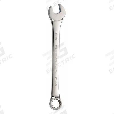 WESTWARD Combination Wrench: Alloy Steel, Chrome, 15/16 in Head Size, 12 3/8 in Overall Lg - SAE Spline Combination Wrenches