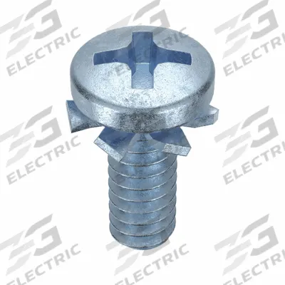 SEMS Screw: External Tooth, #6-32 Thread Size, 3/8 in Lg, Steel, Zinc-Plated - Machine Screws with External Tooth Lock Washers