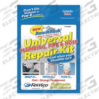 FERNCO Pipe Repair Kit: Fiberglass, 2 in W x 48 in L Wrap Size, 6 in W x 4 in L Patch Size (MPN FP-FM3P1). Key specifications — Wrap Size: 2 in W x 48 in L; Color: Clear/Yellow (Patch); Material: Fiberglass; Includes: (2) Pair of Protective Gloves; Repair Product Type: Repair Wrap & Patch Kit; Brand: FERNCO; Patch Size: 6 in W x 4 in L.