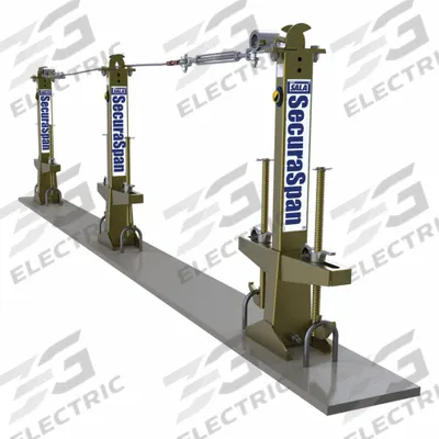 3M DBI-SALA Horizontal Lifeline System: 60 ft Lifeline Lg, Reusable, Concrete - Reusable Horizontal Lifelines for Rebar Loops