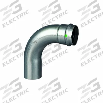 VIEGA PROPRESS Crimp Elbow Fitting: 1 1/4 in CTS x 1 1/4 in CTS Size, 90° Elbow - Potable Water Stainless Steel Press Tube Fittings