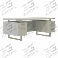 MIRELLA Office Desk: Silver, 72 in Overall Wd, 36 in Overall Dp, White Ash (MPN MRDBF7236WAH). Key specifications — Color: Silver; Desktop Color: White Ash; Material: Steel.