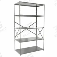 HALLOWELL Metal Shelving: Standalone, Heavy-Duty, 48 in x 24 in, 84 in Overall Ht, 5 Shelves (MPN F7710-24HG). Key specifications — attr41760: Steel; attr41761: Steel; attr37625: Unassembled; attr37628: Gray; attr33609: HALLOWELL.