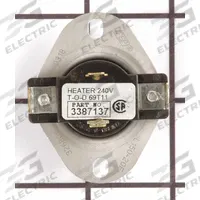 WHIRLPOOL Regulating Thermostat: 3387137. Key specifications — attr1040959: WHIRLPOOL; attr1065083: 3387137; attr1065088: Dryer Regulating Thermostat.
