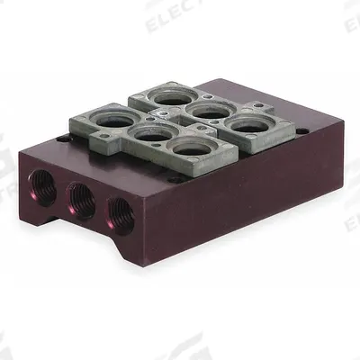 NUMATICS Manifold Assembly: For Series L1, 2 Valve Ports, 1/4 in - Aventics L1 Manifolds & Bases
