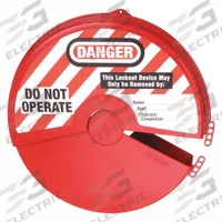 MASTER LOCK Gate Valve Lockout: Collapsible Gate Valve Lockout, For 13 in Max Hand Wheel Dia, Red (MPN 484). Key specifications — Brand: MASTER LOCK.