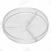 Petri Dish: 99.82 mm Dia, 14.99 mm Overall Ht, No Surface Treatment, (3) Compartments, Polystyrene (MPN 322786). Key specifications — Includes: (3) Compartments; Material: Polystyrene; Brand: QORPAK; Surface Type: No Surface Treatment.