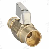 UPONOR Manual Two-Way Ball Valve: 1/2 in, Brass, Straight, PEX x Sweat, 200 psi Max. Pressure (CWP) (MPN LF4805050). Key specifications — Brand: UPONOR; Handle: Lever.