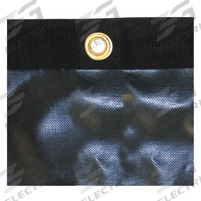 BUYERS PRODUCTS Tarp: 18 ft Lg, 7 ft Wd, Std Duty, 10 mil, Vinyl, Black, 12 oz/sq yd - High-Heat Asphalt Vinyl Tarps