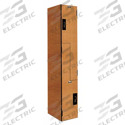 HALLOWELL Wardrobe Z Locker: 12 in x 18 in x 72 in, Solid, 2 Tiers, 1 Units Wide - Low-Maintenance Plastic Wardrobe Lockers