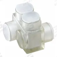 BURNDY Multitap Connector: 2 Port, Offset Double-Sided Entry, 14 AWG – 2/0 AWG Wire Size, Clear (MPN BITO2/0). Key specifications — Body Material: Aluminum; Brand: BURNDY.