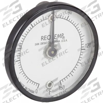 REOTEMP Magnetic Dial Thermometer: 0°F to 150°F /-20°C to 65°C - General Purpose Magnetic-Back Dial Thermometers