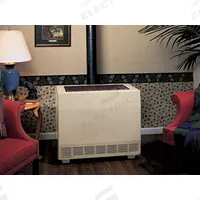 EMPIRE Gas Freestanding Floor Heater: Natural Gas, Solid Face Cabinet, Unit-Mounted, 5 in Vent Dia (MPN RH65CNAT). Key specifications — Thermostat Included: Unit-Mounted; Brand: EMPIRE; Fuel Type: Natural Gas; Overall Dimensions - H x W x D: 29-5/8 in x 34 in x 27-11/16 in.