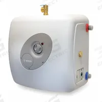 BOSCH Point-of-Use Water Heater: 120V AC, 7.1 gal, 1,440 W, Single Phase, 14.5 in Ht, 6.8 gph @ 90°F (MPN ES8). Key specifications — Phase: Single; Brand: BOSCH.