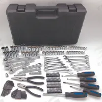 WESTWARD Master Tool Set: 148 Total Pcs, Drivers and Bits/Pliers/Wrenches, Metric/SAE, Tool Case (MPN 40JD43). Key specifications — attr538253: WESTWARD; attr548973: (1) Long-Nose Pliers; attr548974: (6) Accessories; attr548975: (4) Slotted Screwdrivers; attr548983: (12) Combination Wrenches.