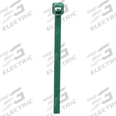 GRAINGER Cable Tie: 12 in Nominal Lg, 3 1/4 in Nominal Max. Bundle Dia., 0.19 in Wd, Green, 100 PK (MPN 36J228). Key specifications — Brand: GRAINGER; Outdoor Use: No; Color: Green.