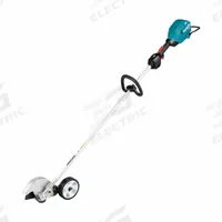 MAKITA Battery-Powered Lawn Edger: 2 5/8 in Cutting Dp, Straight, 31 cc, Not Capable, Brushless (MPN GEU01Z). Key specifications — Brand: MAKITA; Shaft Length: Not Rated; Shaft Type: Straight; Interchangeable Head: No.