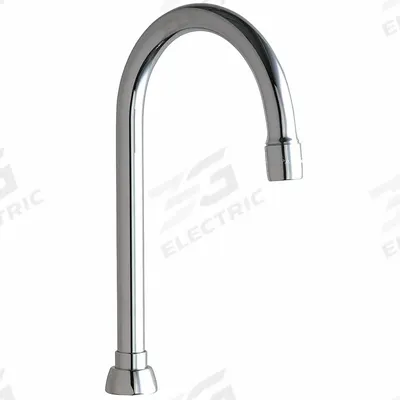 CHICAGO FAUCETS Spout: Spout, Arc, Swivel Spout, Brass, Polished Chrome, 2.2 gpm Flow Rate - Gooseneck Faucet Spouts