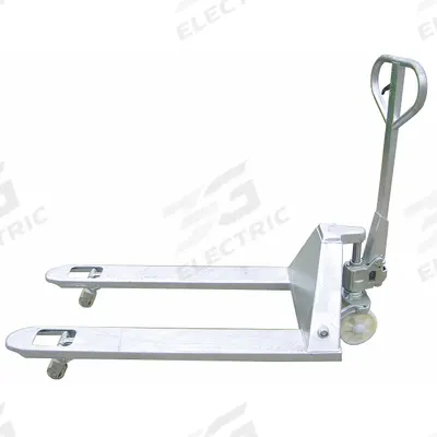 Dayton Pallet Jack: 5,500 lb, 48 in L x 27 in W Fork Dim, 27 in, 15 in, Std Fork - Corrosion-Resistant Pallet Jacks