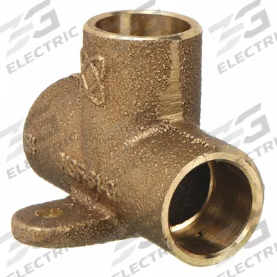 NIBCO Sweat Fitting Tee: 1/2 in CTS x 1/2 in CTS x 1/2 in CTS, Cup x Cup x Cup - Low-Lead Cast Copper & Bronze Tube Fittings
