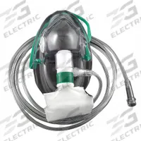 MEDSOURCE Non-Rebreather and Oxygen Mask: 15 lpm Flow Rate - Max, 10 lpm Flow Rate - Min, PVC (MPN MS-25073). Key specifications — Brand: MEDSOURCE; Disposable: Disposable; Includes: Tubing and Reservoir Bag; Material: PVC; Standards: FDA.