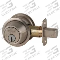 SCHLAGE Deadbolt Lock: Cylindrical, 1 7/8 in Door Thick - Max, Nickel (MPN B562P 619). Key specifications — ADA Compliant: Yes; Brand: SCHLAGE; Cylinder Core Type: Conventional Core Cylinder; Finish: Satin Nickel-Plated, Clear Coated; Keyway Type: Everest 29 S123; Visual Indicator Message: No Message; Includes Core: Core Included; Ligature Resistance: Not Ligature-Resistant.