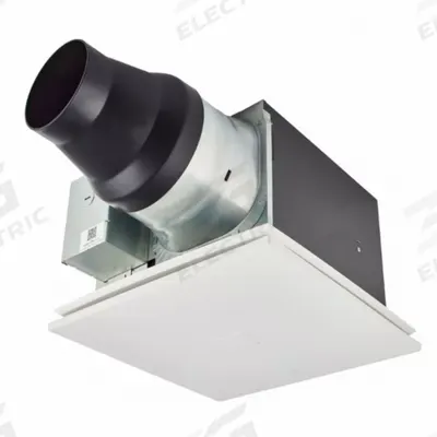 PANASONIC Exhaust Fan: Ceiling, 0.8 sones, 3 Speed - Standard Bathroom Exhaust Fans