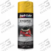 DUPLI-COLOR Automotive Paint: Interior, Engine Accessories/Engine Blocks, Solvent, Solvent-Based (MPN EDE164207). Key specifications — Color: Daytona Yellow; Coverage Area: 12 to 15 sq ft; Compatible Surface Material: Metal; Finish Texture: No Texture; Sheen: Gloss; Surface Texture: Smooth; Brand: DUPLI-COLOR.