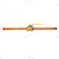 MILWAUKEE VALVE Manual Two-Way Ball Valve: 1 1/2 in, Bronze, Straight, MNPT x Tube, Two-Piece (MPN 18096). Key specifications — Brand: MILWAUKEE VALVE; Cleaned and Bagged: Valve Cleaned and Bagged; Handle: Locking Lever.