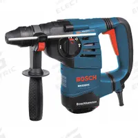BOSCH Rotary Hammer Kit: SDS-Plus, L-Shape, 1 1/8 in Capacity, 2.6 ft-lb, 8 A, 4,000 bpm, 120V AC (MPN RH328VC). Key specifications — attr79687: Yes; attr68352: Rotate Only; attr68318: 0 to 4,000 bpm; attr113044: (1) Bare Tool; attr68378: 120V AC; attr68313: BOSCH.
