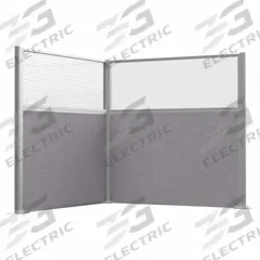 VERSARE Cubicle Wall: 72 in Overall Ht, 72 in Overall Wd, 4 Panels, Cloud Gray, Fabric (MPN 1861008). Key specifications — Panel Color: Cloud Gray; Brand: VERSARE; Panel Material: Fabric; Window Style: Fluted.