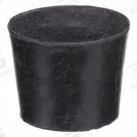 Stopper: SBR Rubber, 7 Stopper Size, 30 mm Bottom Dia, 37 mm Top Dia, 25 mm Overall Ht, Black (MPN 7-004). Key specifications — Standards: ASTM D2000; Brand: APPROVED VENDOR; Color: Black; Stopper Size: 7; Material: SBR Rubber.