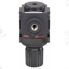 ARO Compressed Air Regulator: Aluminum, 3/8 in NPT, 113 cfm, 0 psi to 140 psi, Knob, 1500 Series (MPN R37231-100). Key specifications