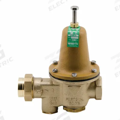 Watts Water Pressure Reducing Valve: NPT x NPT, 1/2 in Pipe Size, Brass, 25 psi to 75 psi - Standard Capacity Water Pressure Regulators