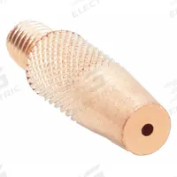 MILLER ELECTRIC Tapered Contact Tip: Spoolmate, 0.035 in, 5 PK (MPN 186406). Key specifications — Contact Tip Series: Spoolmate; Connection Type: Threaded; Manufacturer Part Number: 186406; For Nozzle Series: Spoolmate; Brand: MILLER ELECTRIC; Maximum Wire Diameter (Merch): 0.035 in.