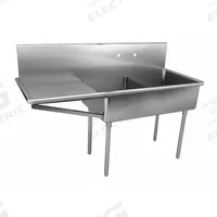 JUST MANUFACTURING Scullery Sink: 2 Bowls, 48 in Overall Ht, 57 in Overall Lg, 27 1/2 in Overall Wd (MPN NSFB230-24L-2-J). Key specifications — Brand: JUST MANUFACTURING.