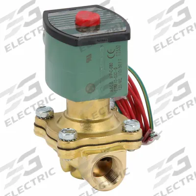 REDHAT Solenoid Valve: 2-Way, Normally Open, 1/2 in Pipe Size, 110V AC/120V AC - 2-Way/2-Position, Normally Open Solenoid Valves