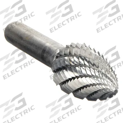APPROVED VENDOR Carbide Bur: Pointed-End Tree, SG-6, Double Cut, 5/8" x 1" Head - Double-Cut Pointed-End Tree Burs