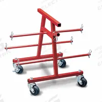 GARDNER BENDER Wire-Spool Dispensing Cart: 1,000 lb Load Capacity, Red, 6 Spindles, 18 in Spindle Lg (MPN WSP-115). Key specifications — Color: Red; Brand: GARDNER BENDER; Caster/Wheel Configuration: (2) Rigid.