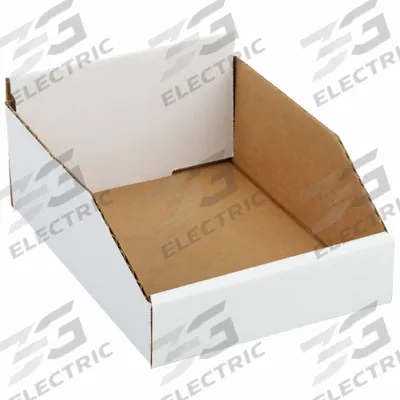 PACKAGING CORPORATION OF AMERICA Corrugated Shelf Bin: 11 in Overall Lg, 8 1/4 in x 4 3/4 in - Light-Use Cardboard Shelf Bins