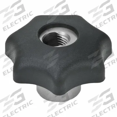 JW WINCO Quick Release Hand Knobs: 7 Point, Plastic w/ SS Thread, M12 Thread - Quick-Release 7-Arm Knobs