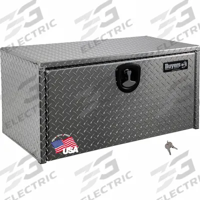BUYERS PRODUCTS Underbody: Underbody Truck Box, Single Drop-Down Door Door, 20 in Overall Dp - Single Drop-Down Door Boxes