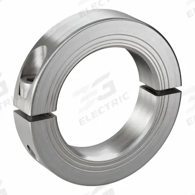 RULAND MANUFACTURING Shaft Collar: 2-Piece, Metric with Inch Bore, Round, Clamp-On - Stainless Steel Shaft Collars
