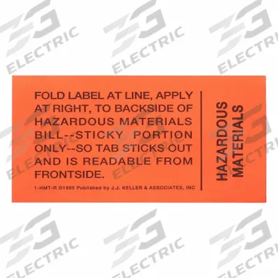 JJ KELLER Handling Label: Haz Materials, 1 in x 2 in, 1 in Label Wd, 2 in Label Ht - DOT Shipping Content Messages