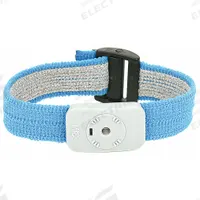 SCS Static Control Wrist Strap: Fabric, Light Blue, 13 in Strap Lg - Max, 2 Strap Conductors, Coiled (MPN 2368). Key specifications — attr1050606: Light Blue; attr1050611: SCS; attr1057990: Coiled.